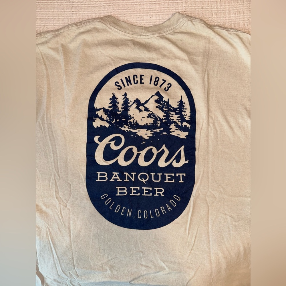 Coors light tan t-shirt - XL
